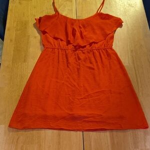 Bisou Bisou Bright Orange Kids Casual Dress